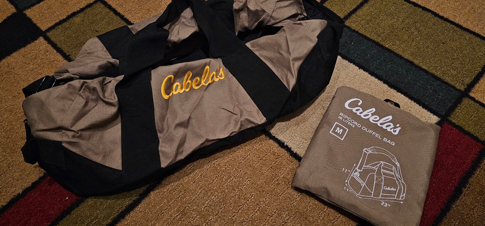 Cabelas Duffle Bag – Tan