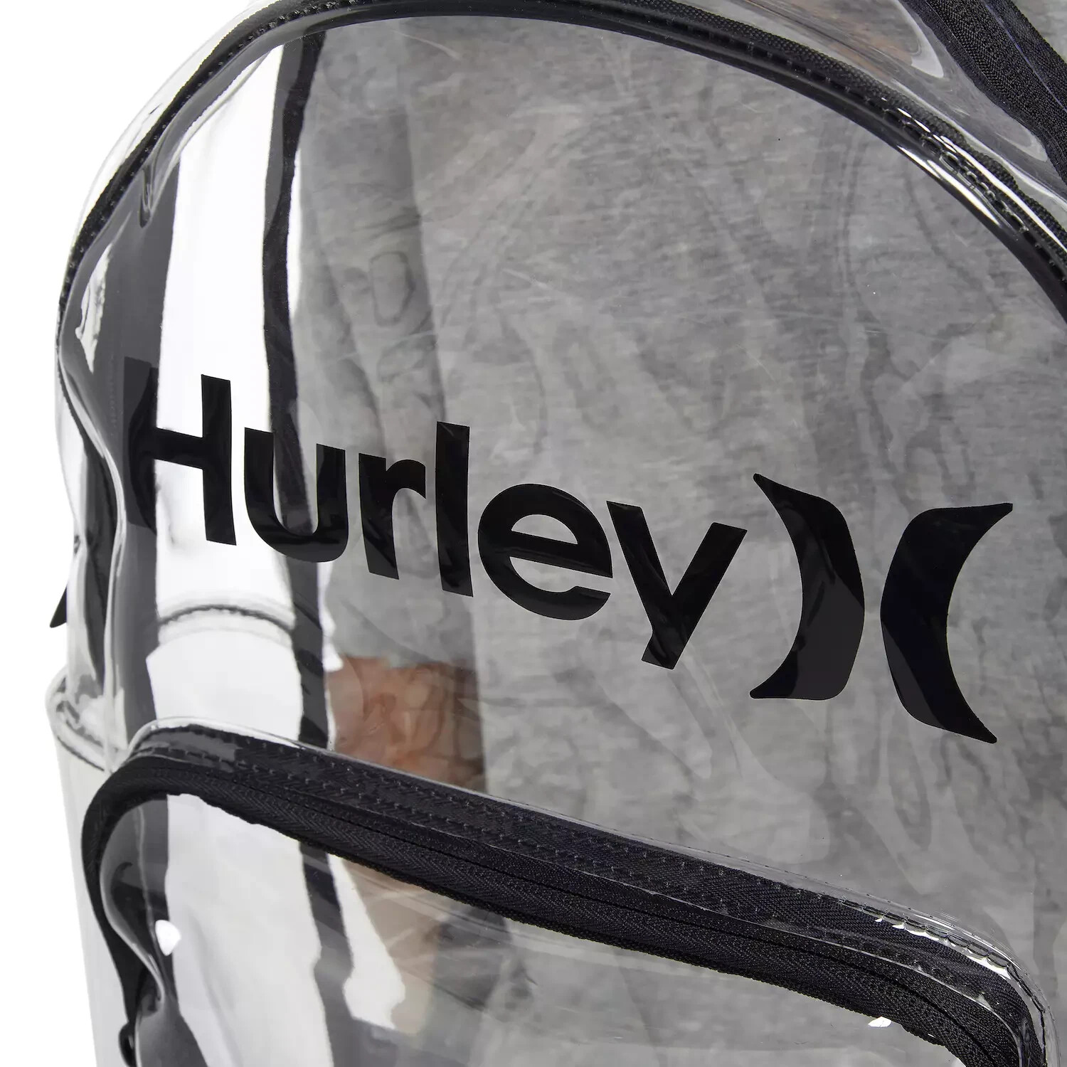 Hurley Aurora BLACK Transparent Daypack Unisex School Backpack 9A7369 NEW $55