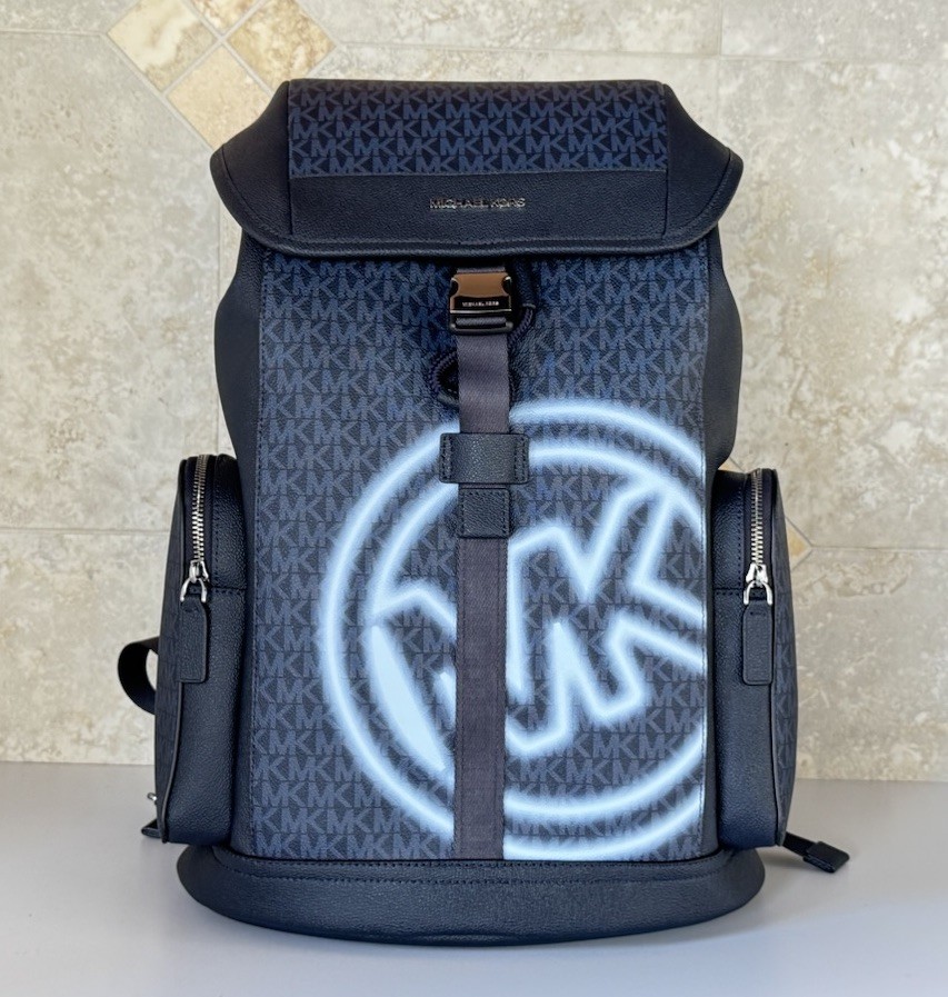 Michael Kors Cooper Large Utility City Backpack MK Dark Navy/Light Sky