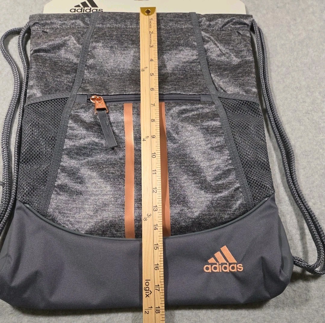 Adidas Alliance II Jersey Onix Grey/Rose Gold Drawstring Sackpack