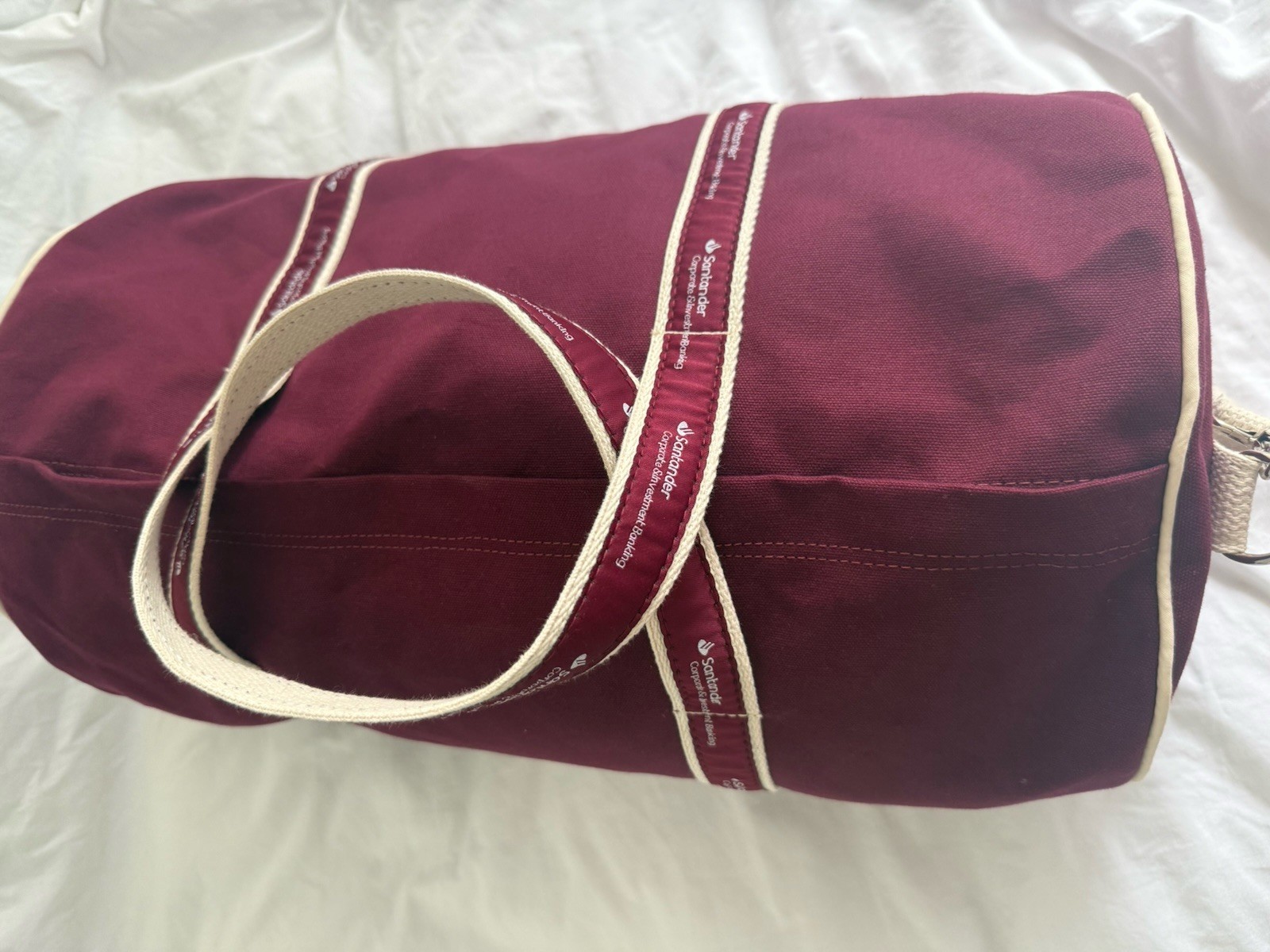 Authentic Santander Bank Corporate & Investment Banking – Burgundy Banker Bag