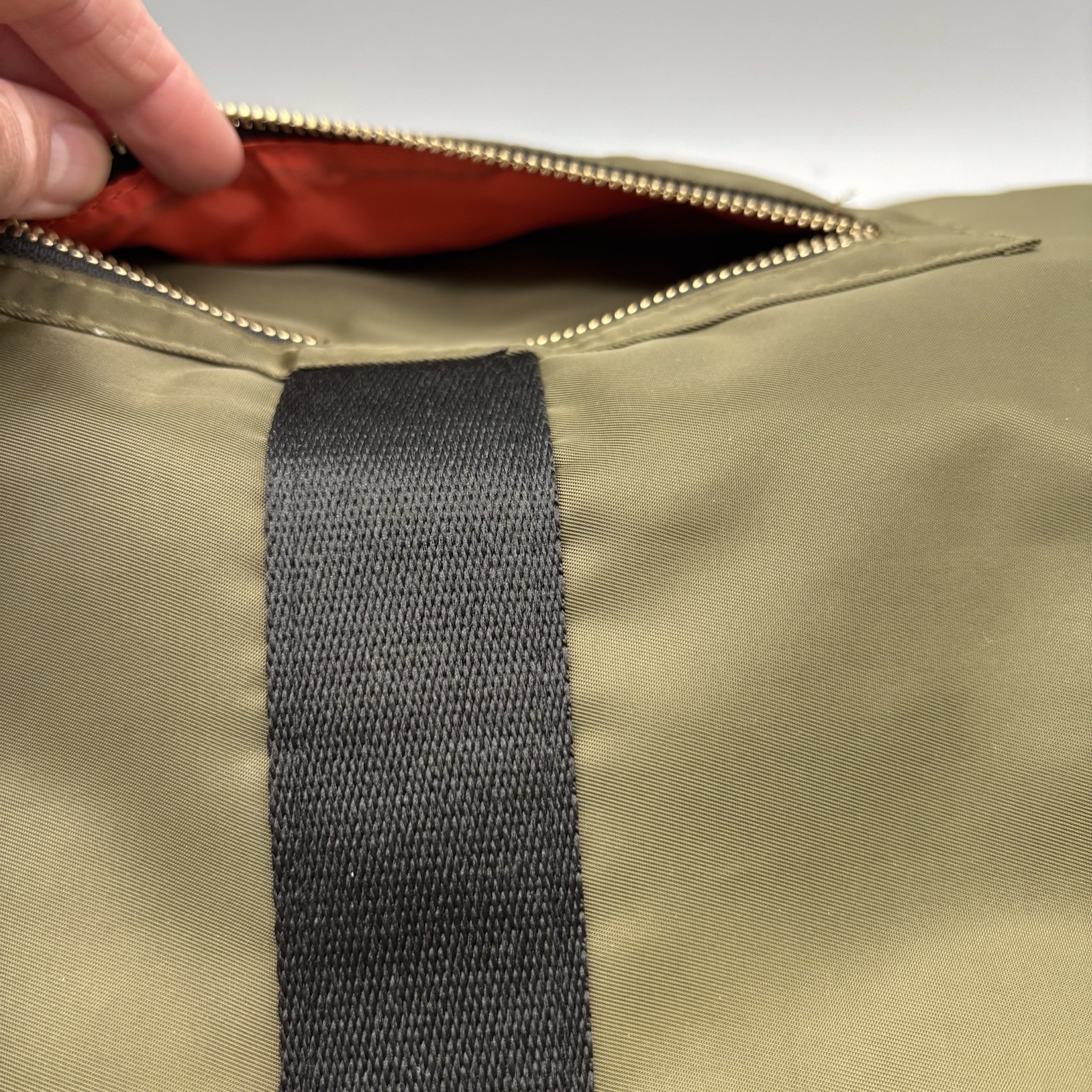 NWOT Jean Paul Gaultier Parfums Olive Green Nylon Travel Weekend Backpack