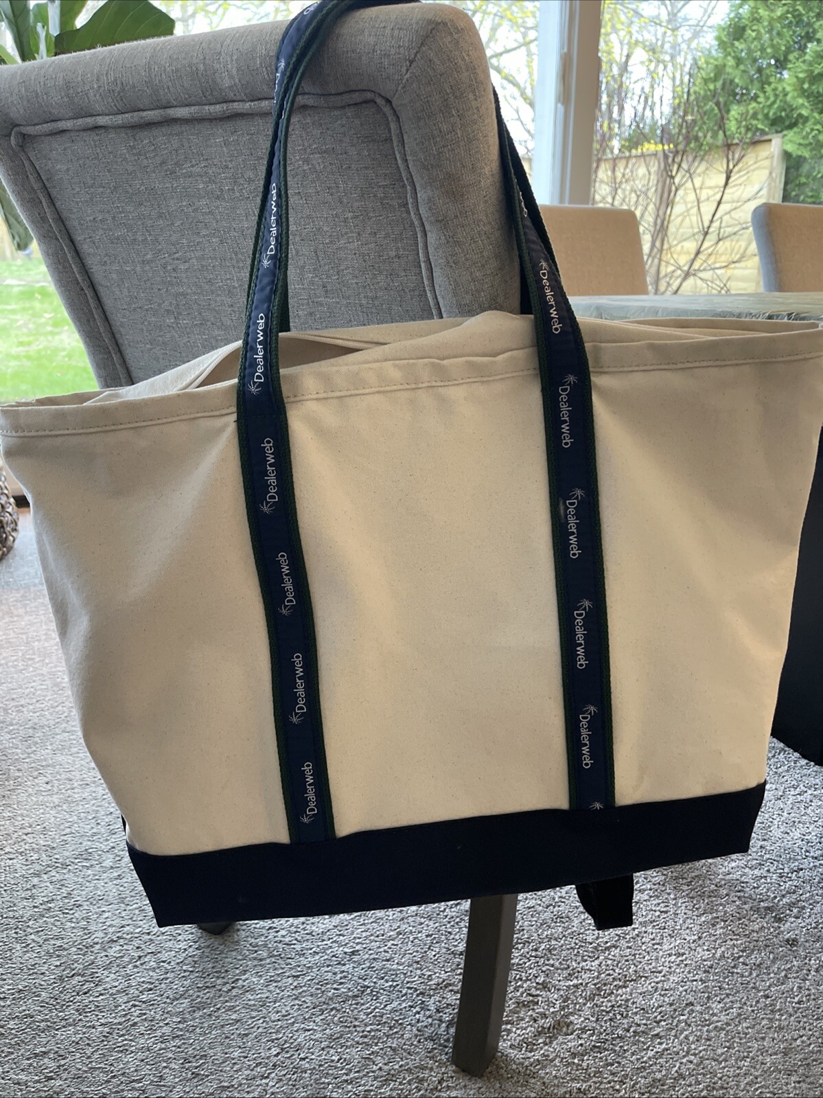 Scarborough & Tweed Dealerweb Zippered Tote Canvas Bag Made in USA, EXCELLENT