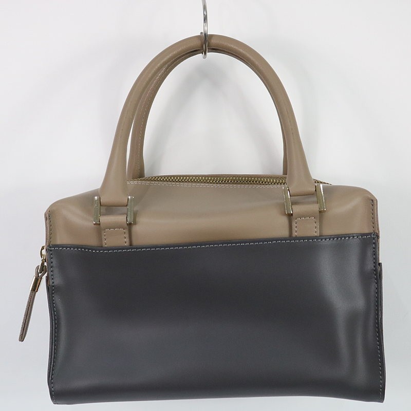 Gianni Notaro Carol J. / Square Bicolor Handbag Gray Beige