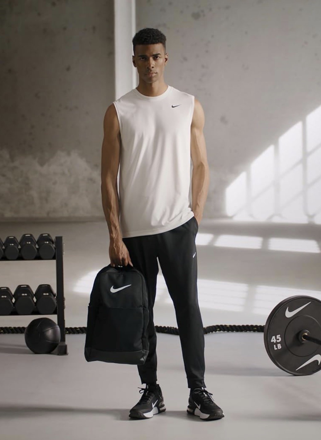 Nike Brasilia 9.5 Backpack Medium 24L Black/White DH7709-010