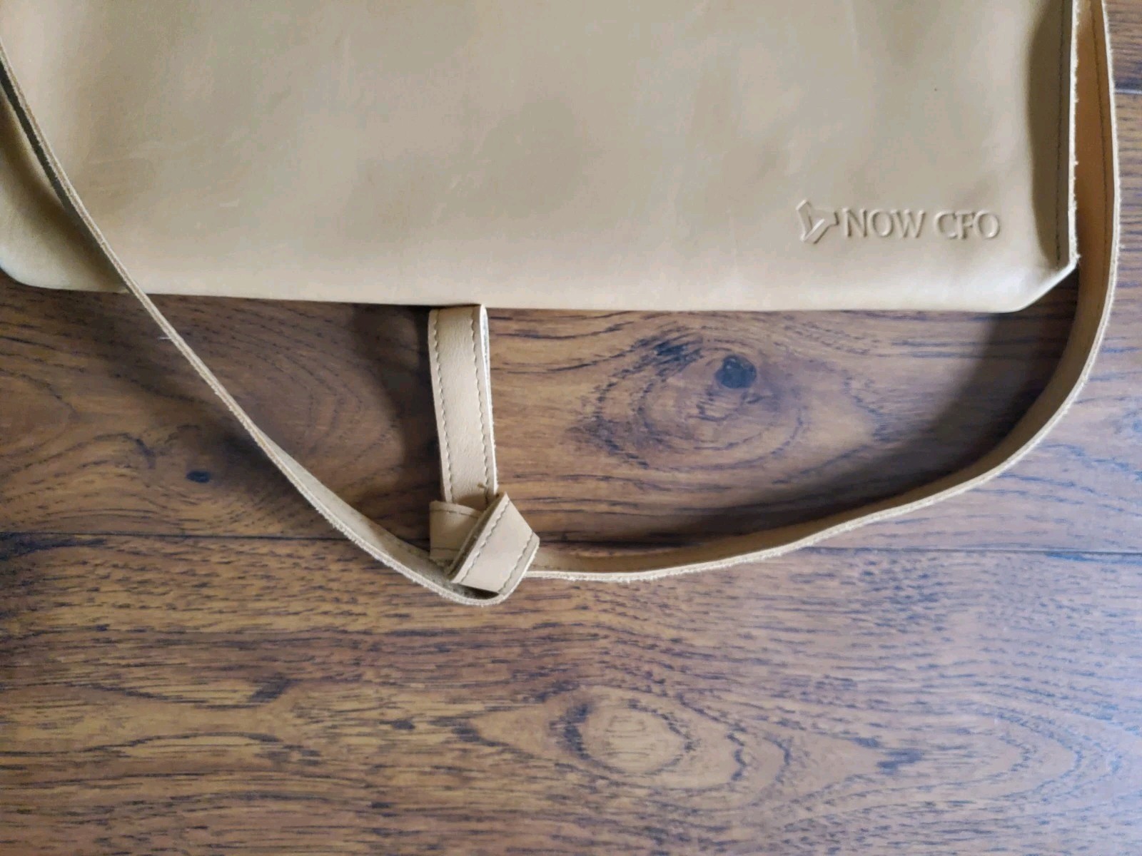 Vtg Rustico Leather Briefcase Messenger Bag Light Brown Removable Strap, Handle