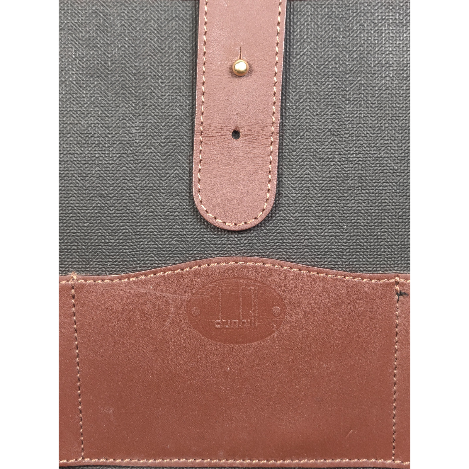 Vintage Dunhill PVC Briefcase Leather Trim Made in Italy 18″ x 12″ x6″