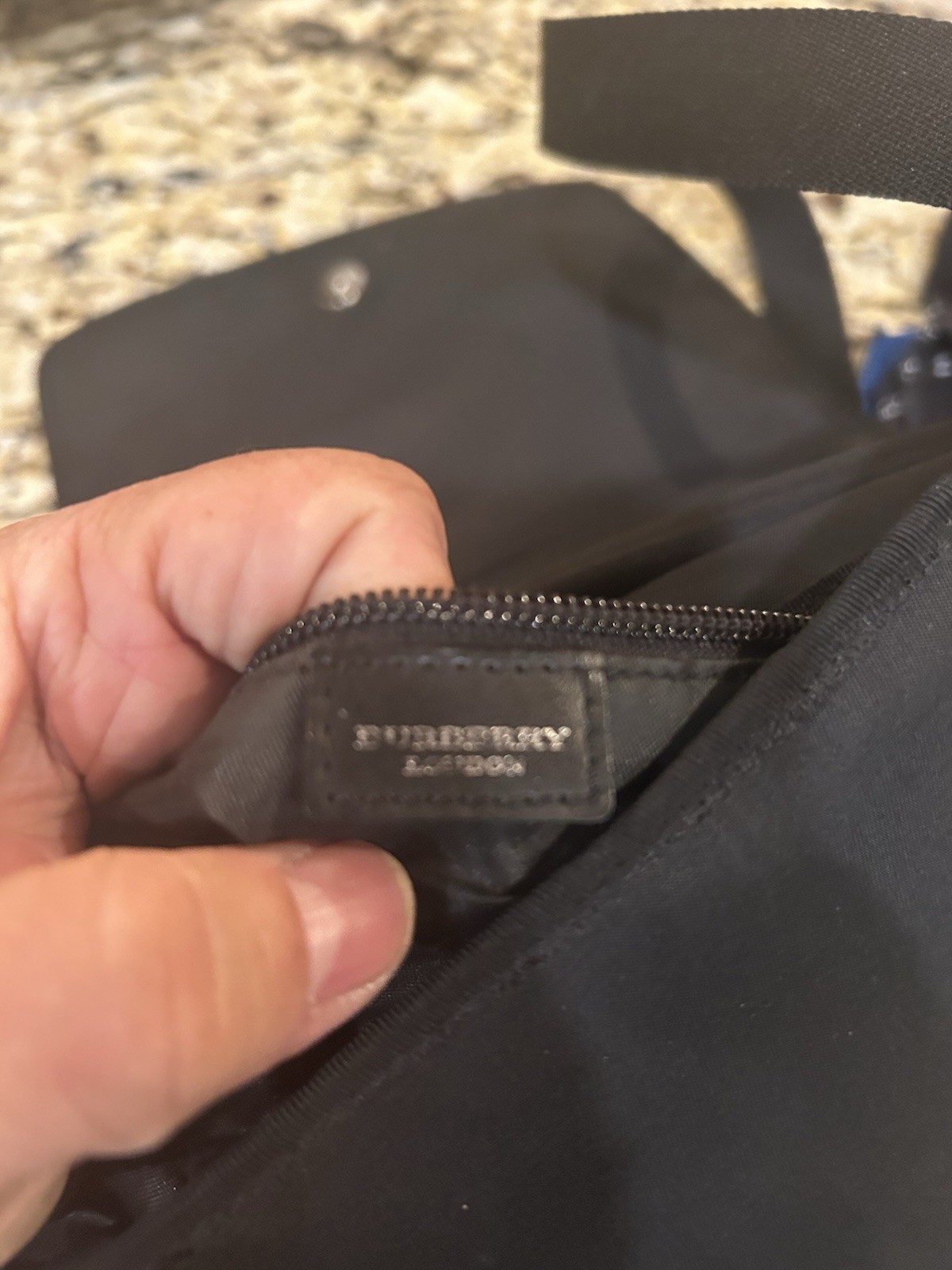 Burberry Messenger Shoulder Bag Nova Check Black and brown logo