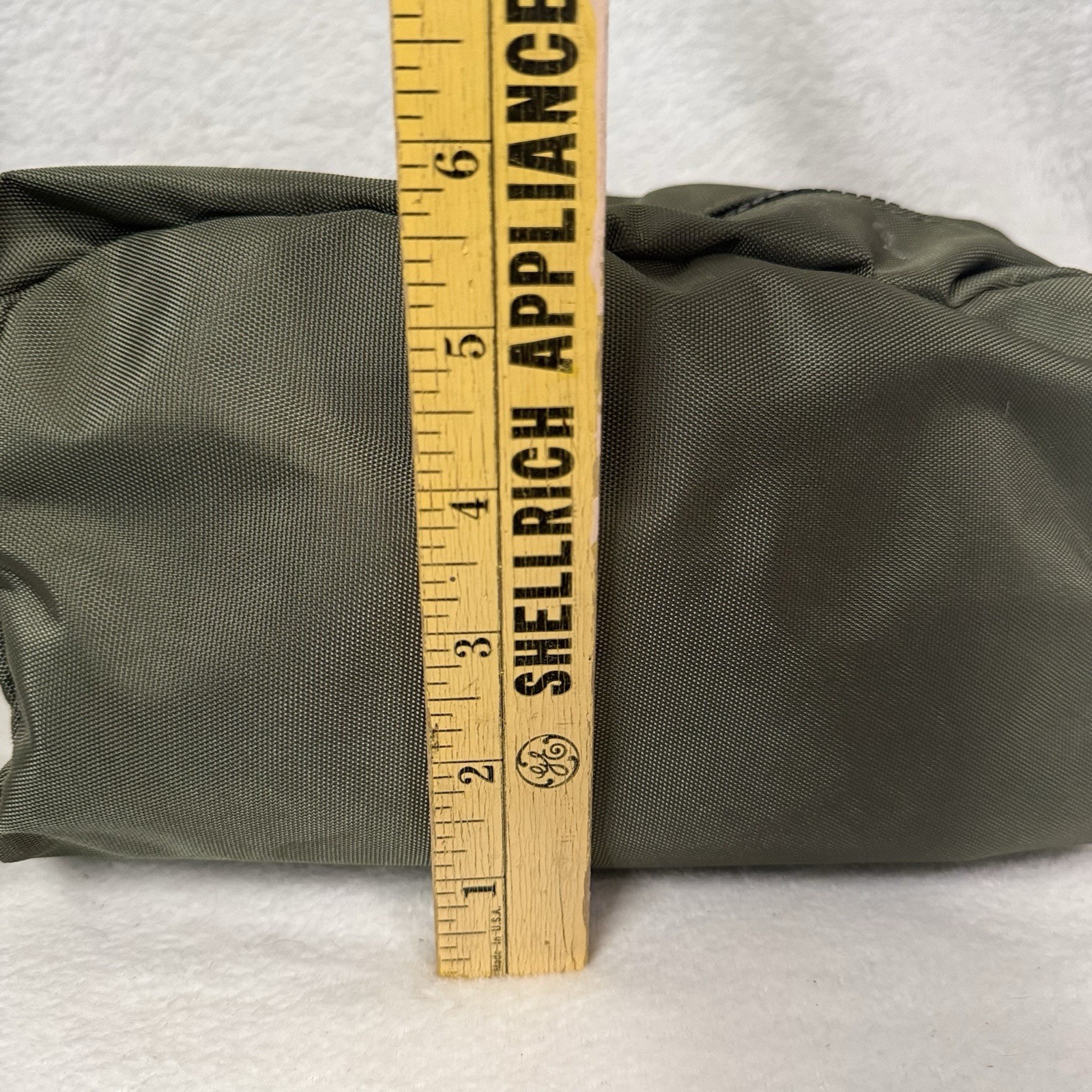 True Religion Men Toiletry Canvas Bag Handle Green W/ Horseshoe Logo 3 Zipper