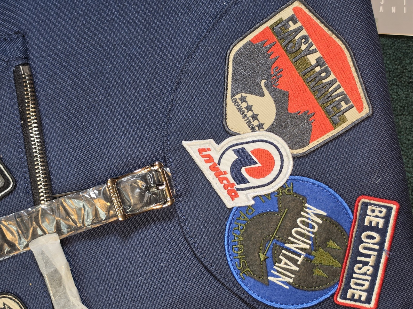Invicta Alpino Heritage Patch Blue Backpack Italian Embroidered Outdoor Patches