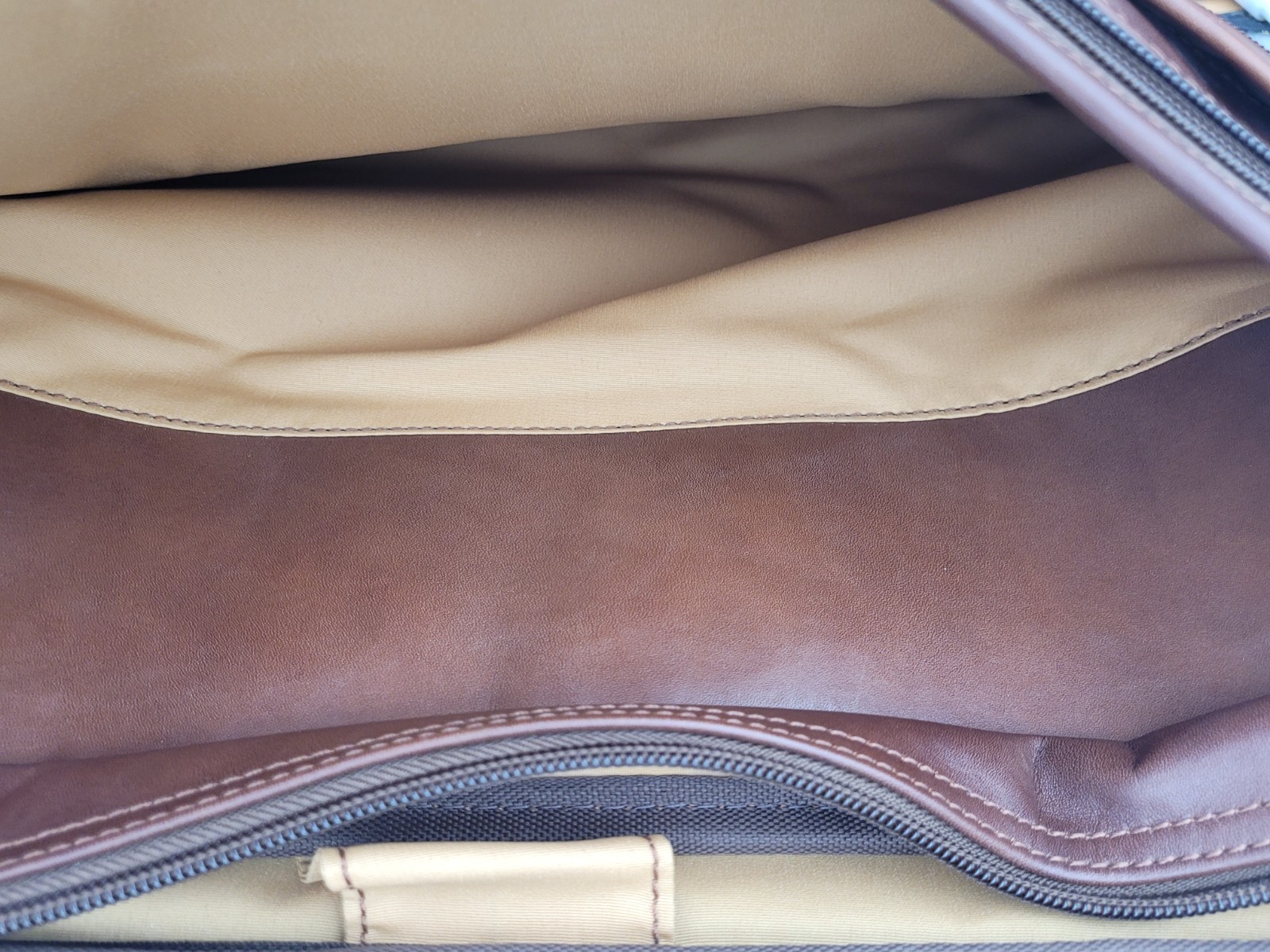 POP’S Custom Made Genuine Leather Briefcase Messenger Laptop Carry Bag Brown