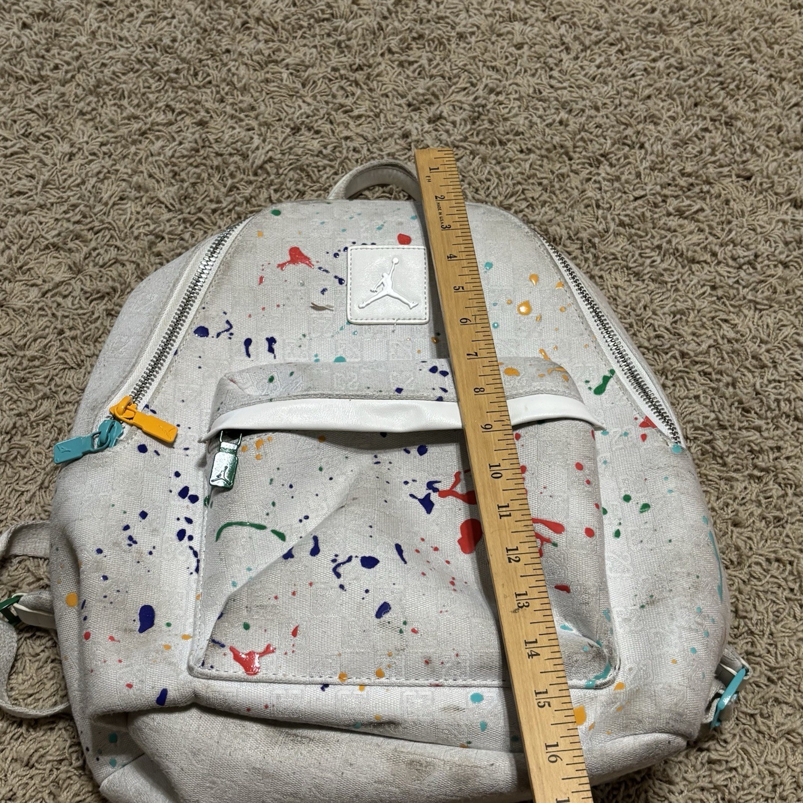 Nike Air Jordan Monogram Mini Backpack Paint Splatter White Sail MA0758-782 23
