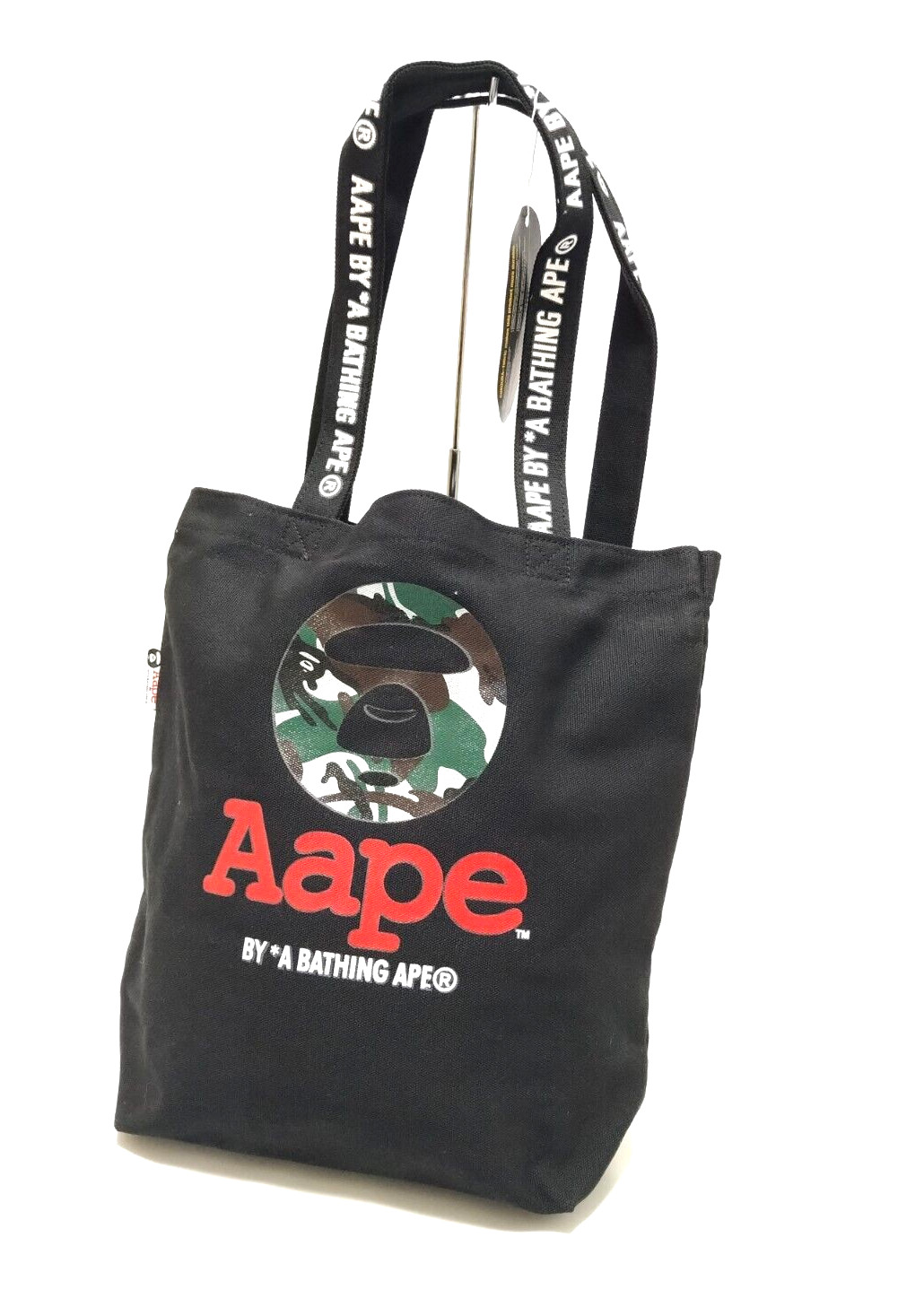 A BATHING APE Canvas Black Tote Bag Magazine Supplement BAPE