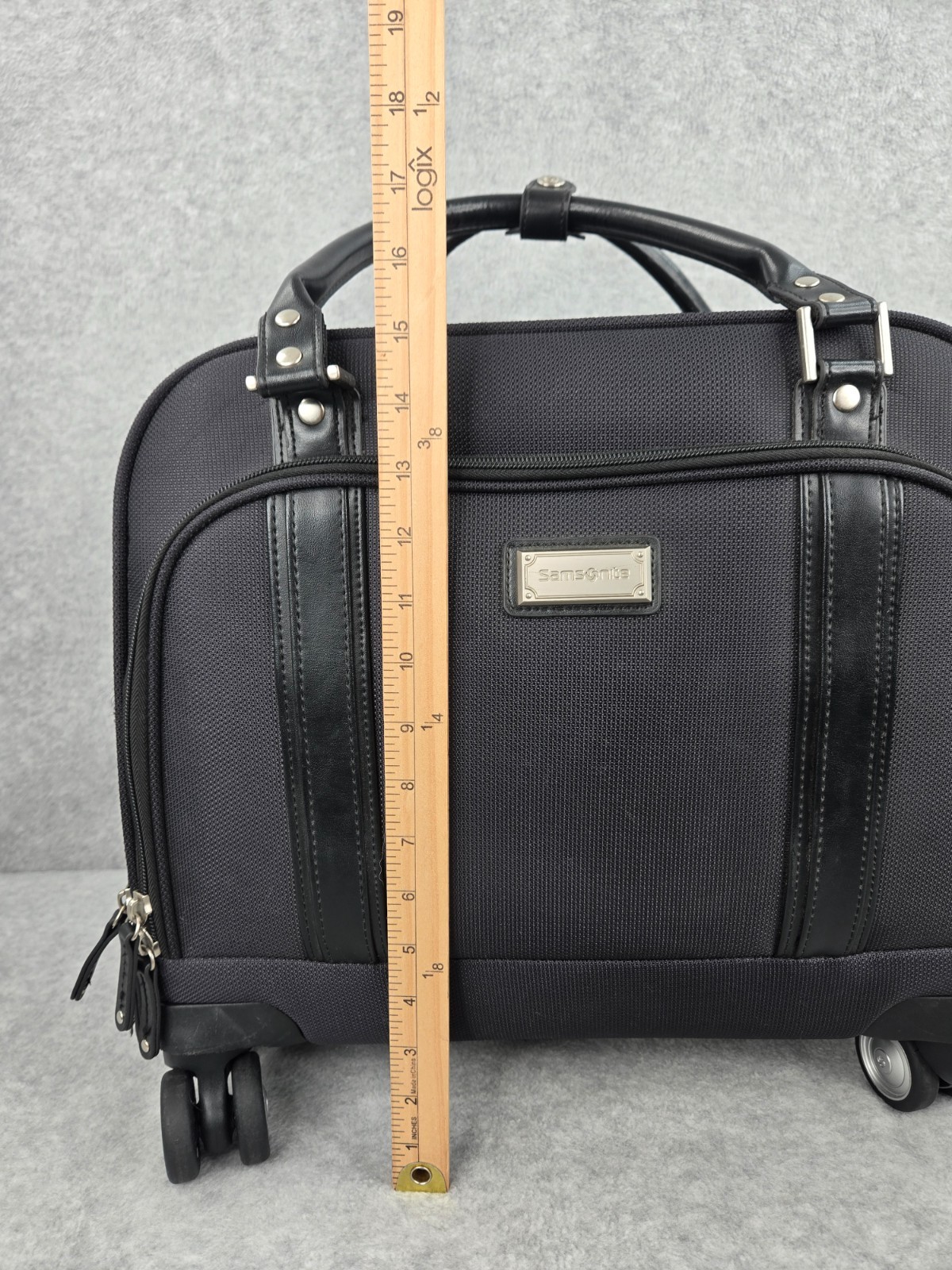 Samsonite Luggage Mobile Spinner Office Black Bag Rolling Wheeled