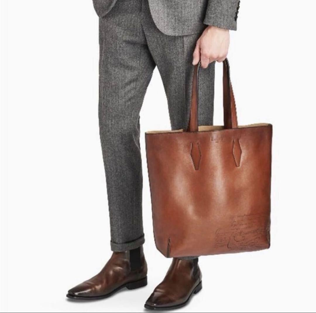 Custom 1 Million Berluti Vitello Fiore Leather Tote Bag Limited Edition Blue