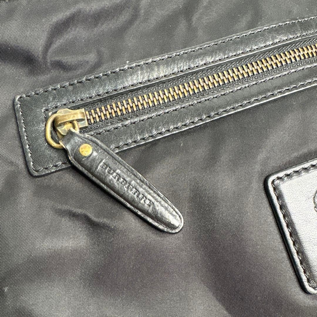 Burberry Shoulder Bag Nylon Nova Check Black 30x32cm