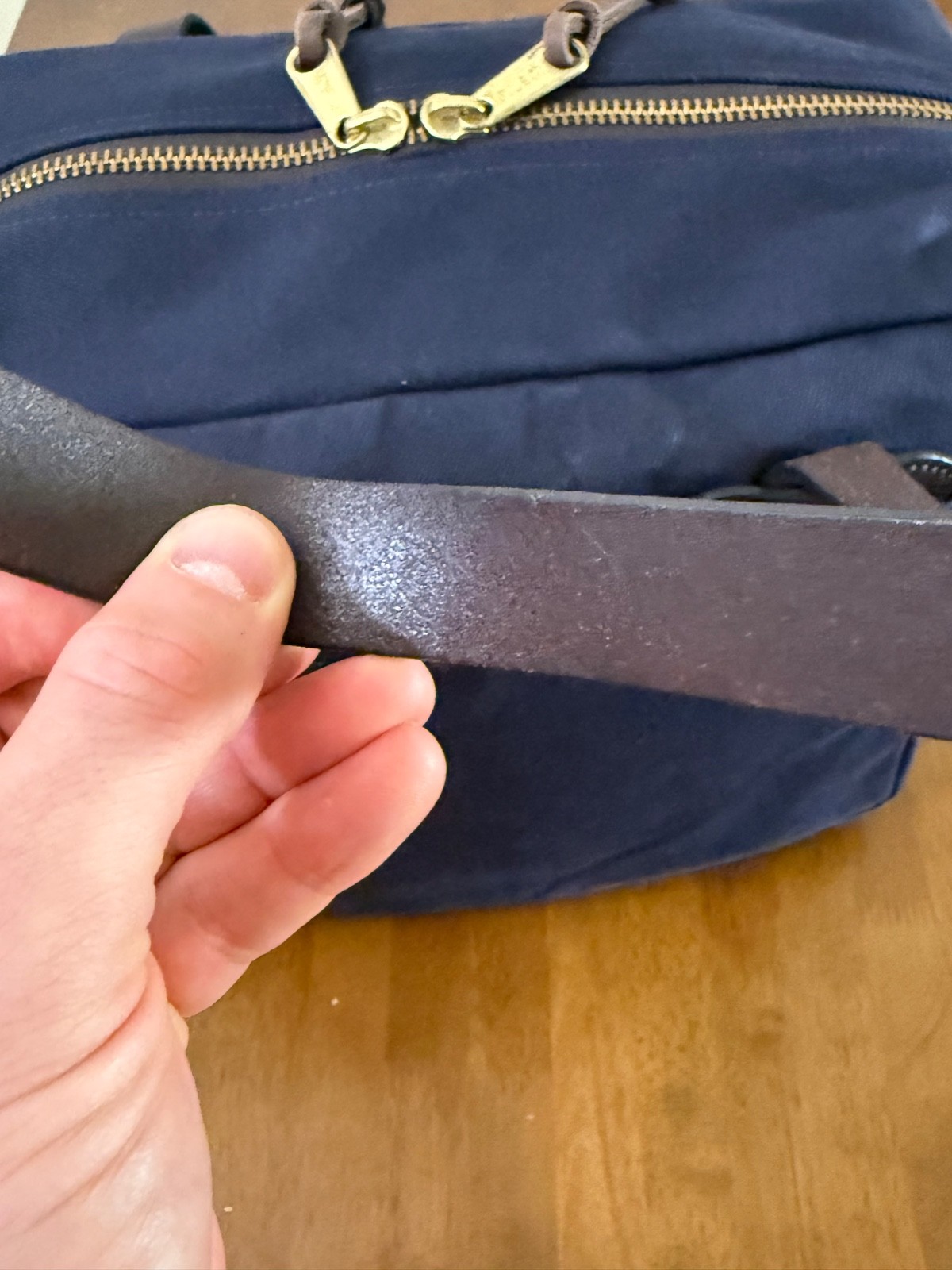 Filson 261 Rugged Twill Zipper Tote Navy Made in USA New Without Tags