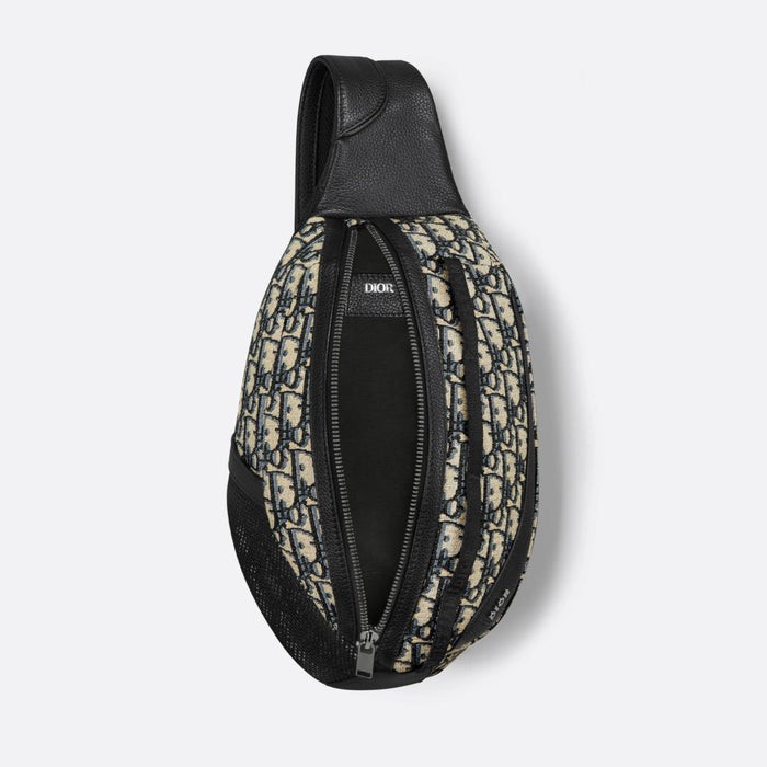 DIOR Scarab Oblique print Grained calfskin Shoulder bag Men’s 7.1×3.9×17.3 in