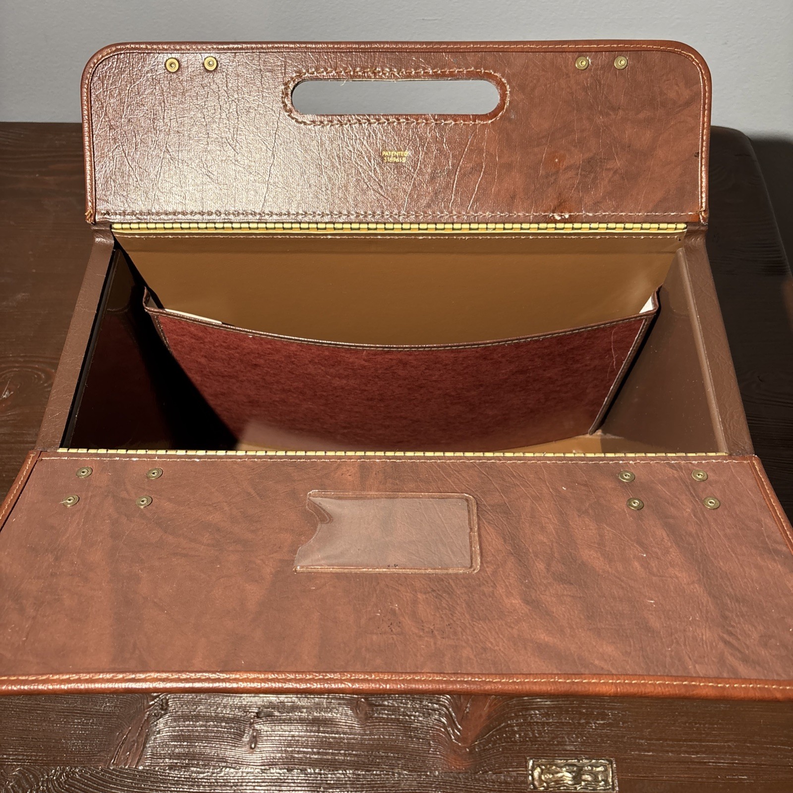 Vintage Stebco Tufide Pilot Hard Case Briefcase Brown Made USA No Key 18”x13”x8”