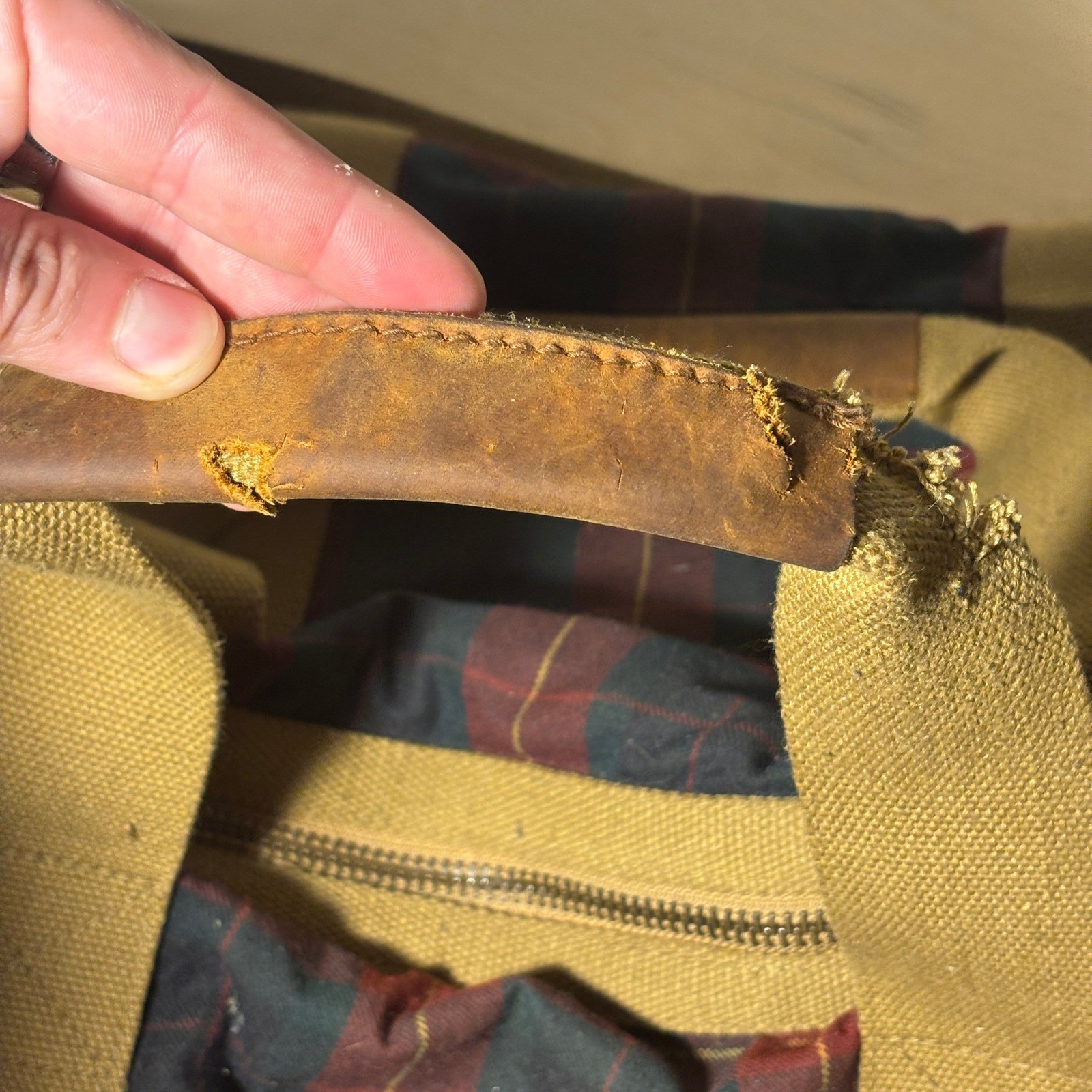 RARE Vtg Y2K American Eagle Duffle Bag Multicolor Plaid Canvas Carry On Weekend