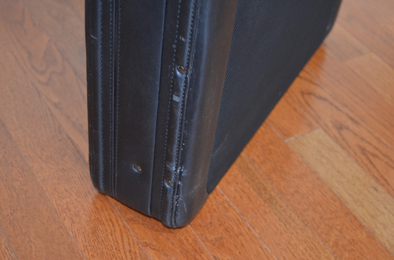 Alpine Swiss Leather Attache Briefcase with Combination Locks Hard Case
