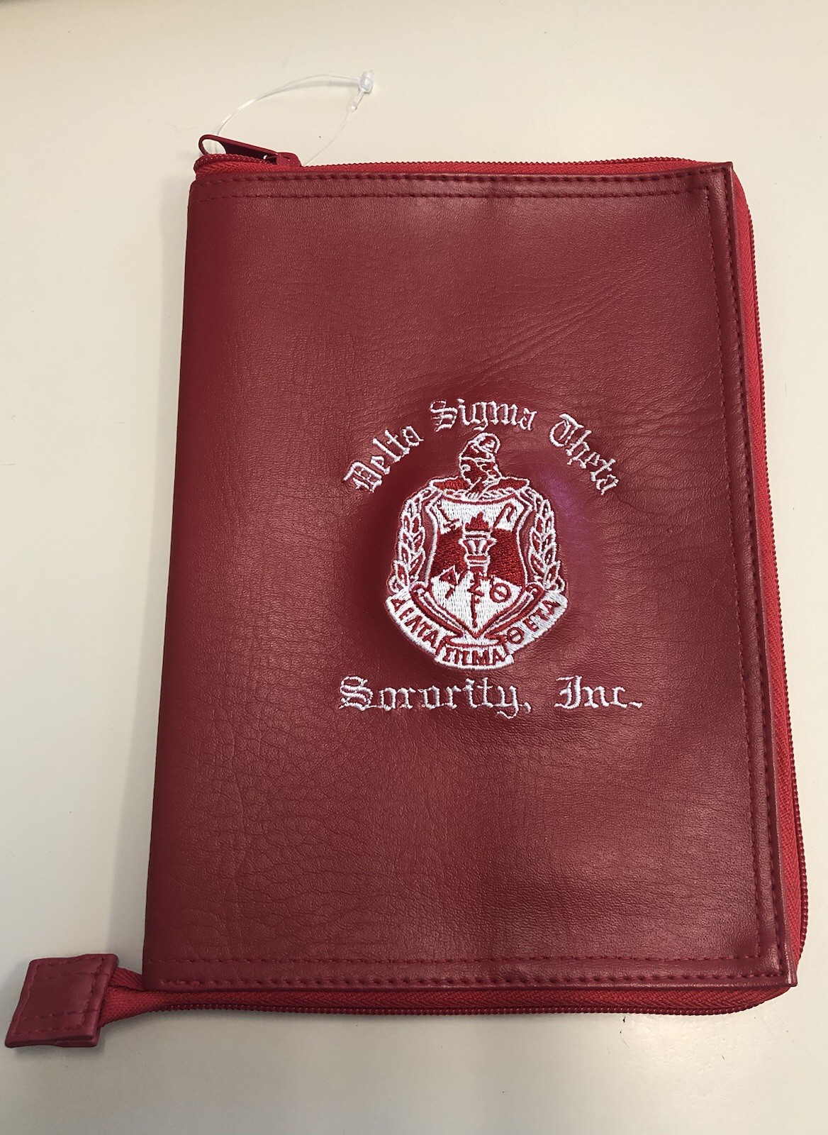 Red Delta Sigma Theta Sorority Book Cover Size 6.5”x 9”x 0.5”