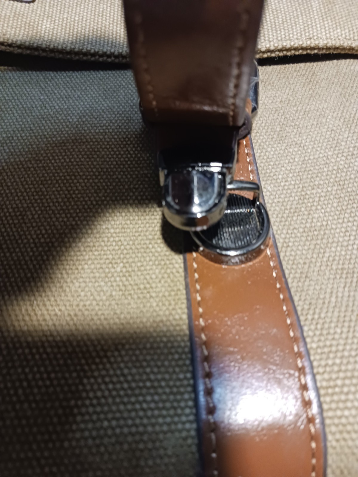 New Banuce Italian Csnvas Briefcase Laptop Bag Messenger Clasp Belt Dust Cov