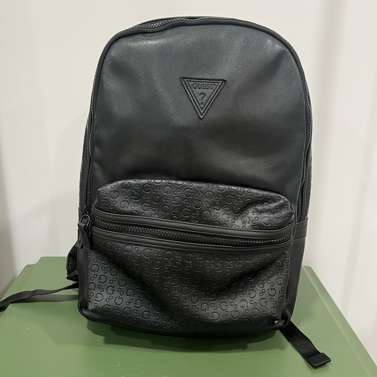 Guess Men’s Black Embossed Backpack