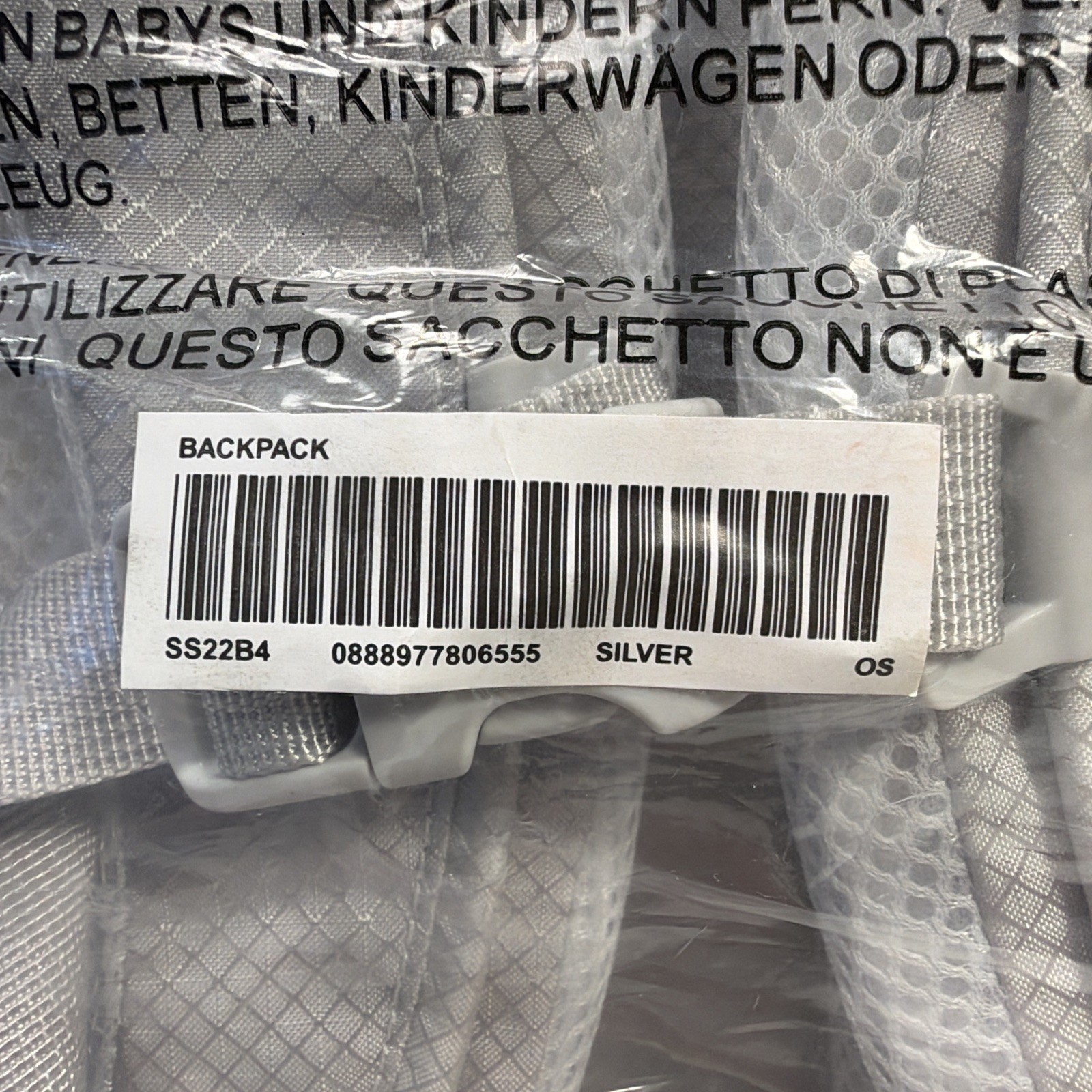 Supreme SS22 Reign 23 Backpack Silver NEW