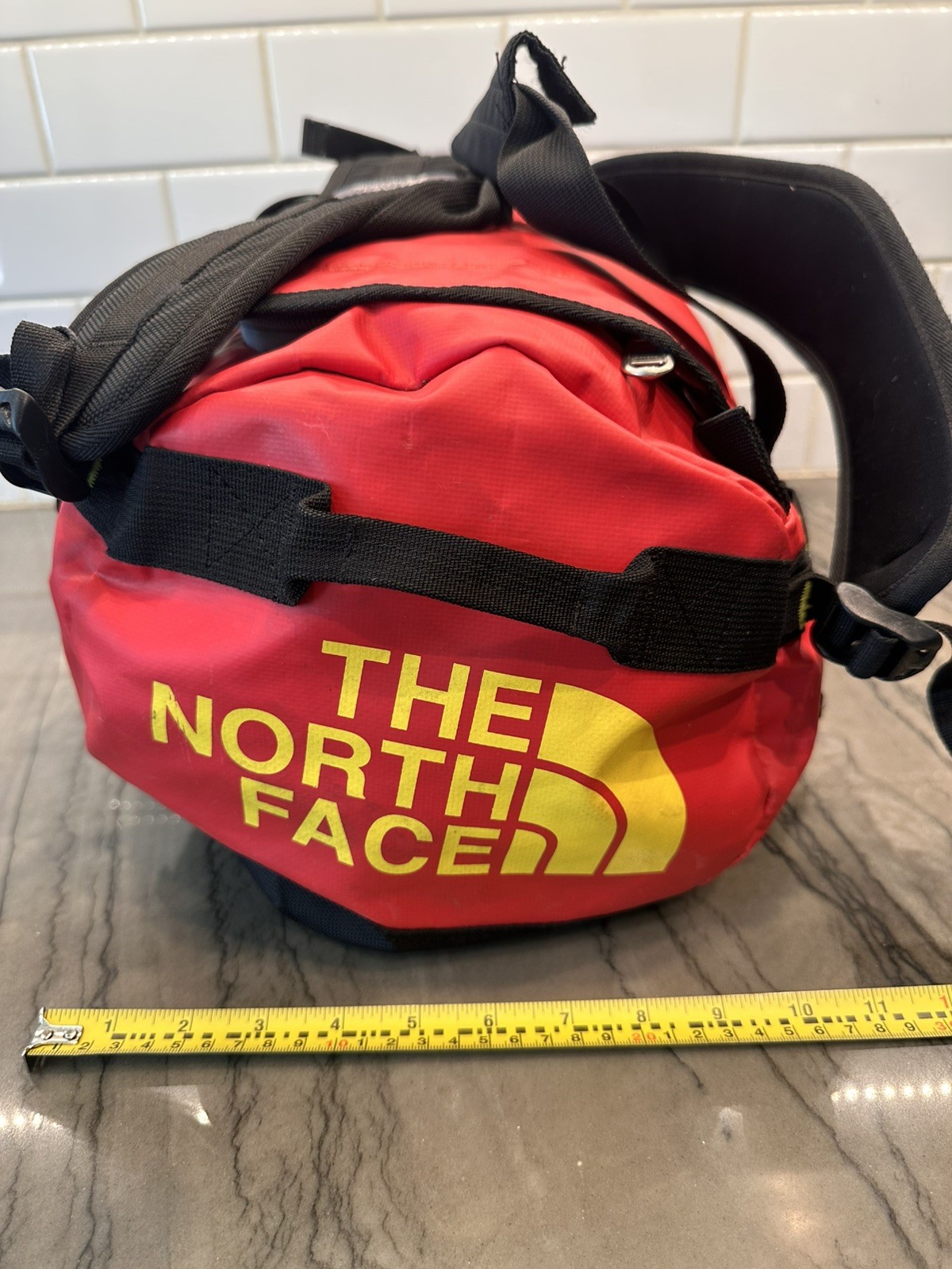 The North Face Base Camp Duffel Bag Small Red, Yellow & Black