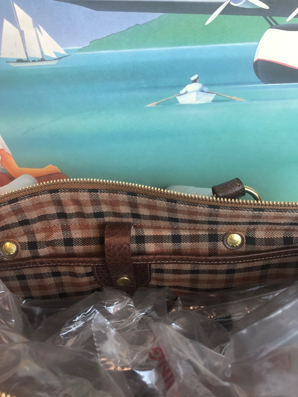 Ghurka Original Collection No.17 Satchel Vintage Leather/Vint Twill Business bag