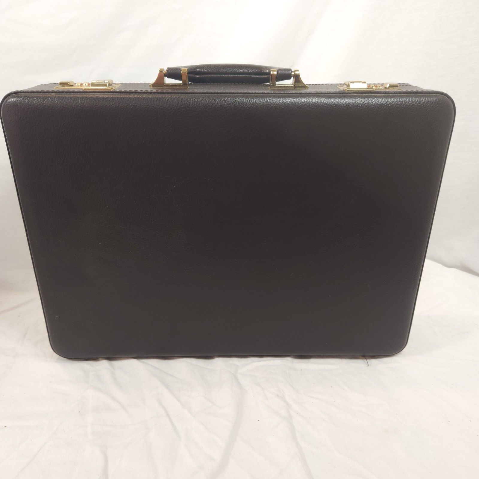 American Tourister Brown Hard-Sided Briefcase Attache Combo Lock Latch Organizer