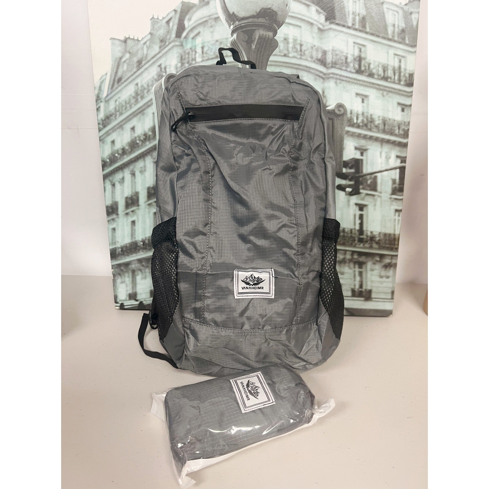 Foldable Outdoor Set UPF50+ Bucket Hat + Waterproof Backpack Unisex Travel Kit