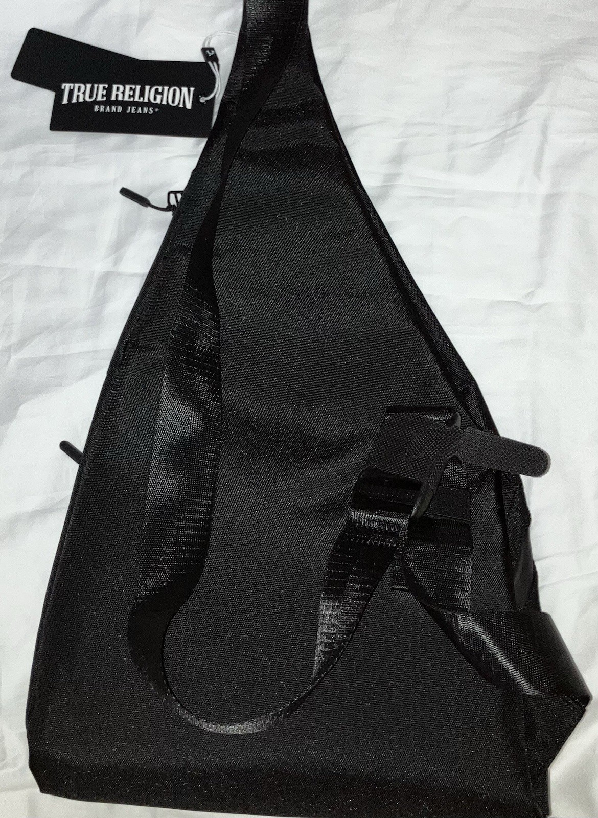 New Authentic True Religion Black Unisex Crossbody Bag with Tags