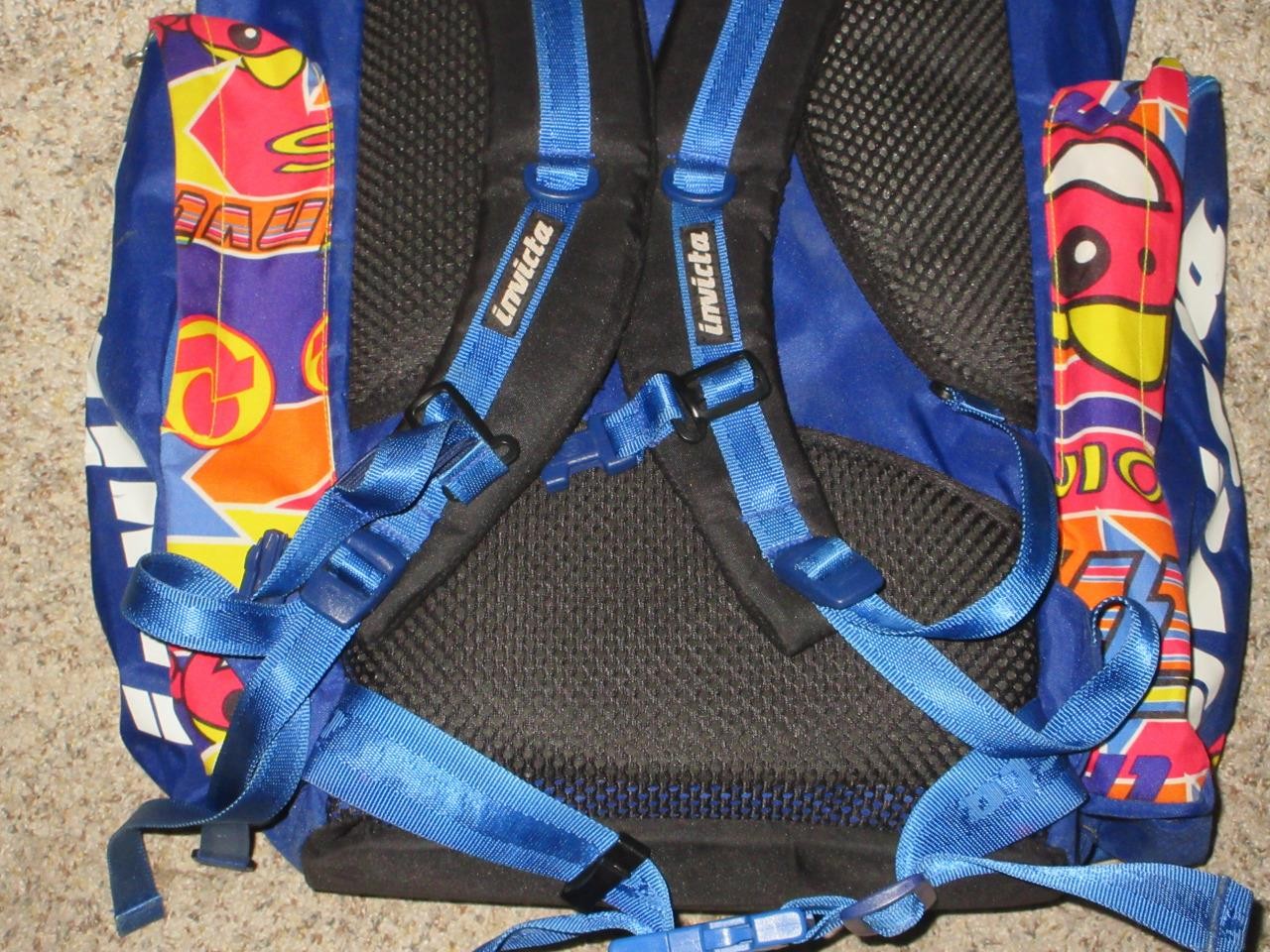 VTG INVICTA MULTI-COLOR BRIGHT BLUE JOLLY BACKPACK