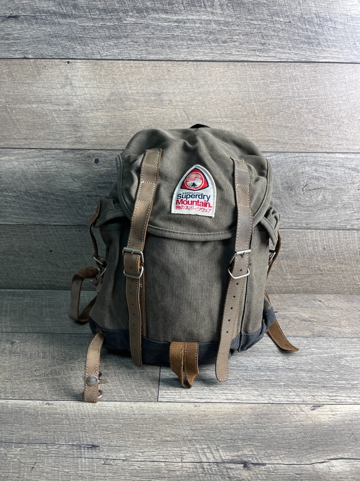 Superdry Mountain Scoutpack Bag Gray Adjustable Straps Traveling Hiking Camping