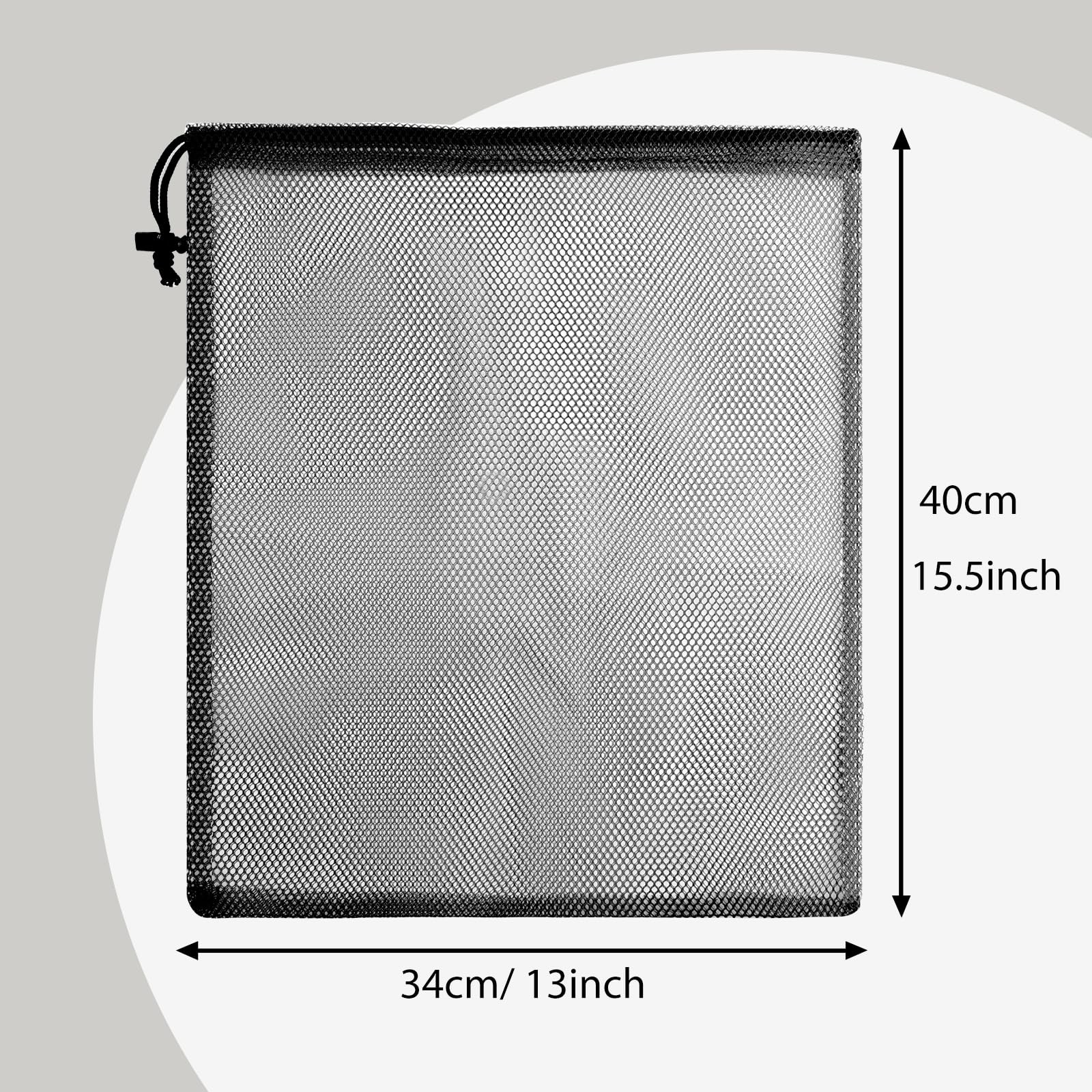 6 Pcs Mesh Bag Drawstring Mesh Beach Bags, 18 x 12 Inch Nylon Drawstring Bag …