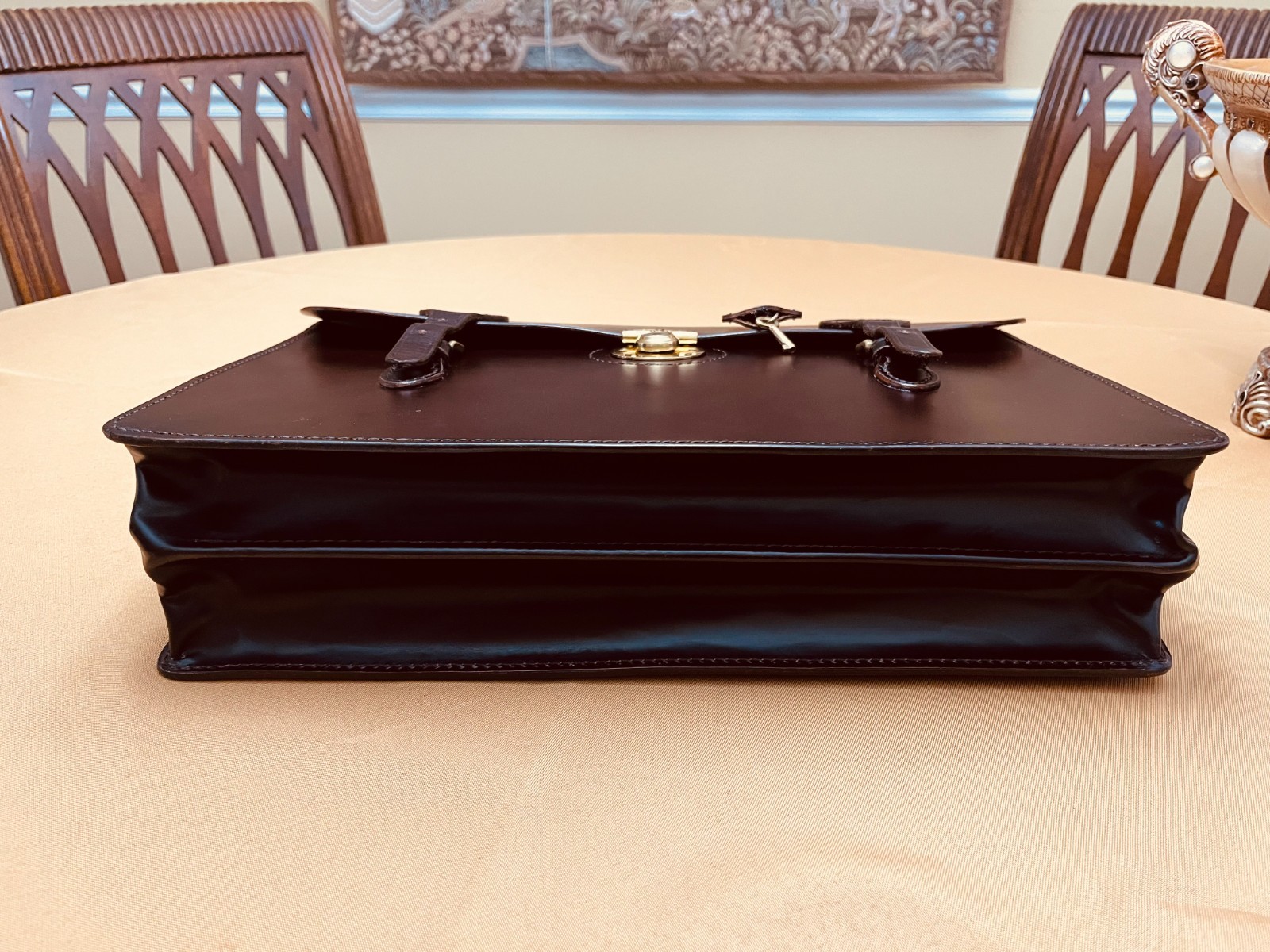 GLENROYAL Dark Brown Bridle Leather Briefcase / Portfolio / Satchel – SCOTLAND