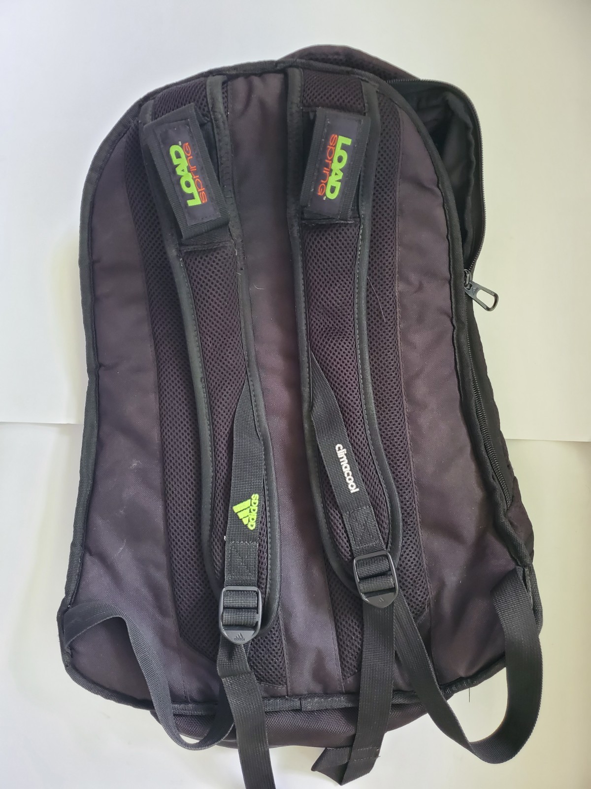 Adidas Backpack Green accents Black Multi Pockets School Sport Load Spring