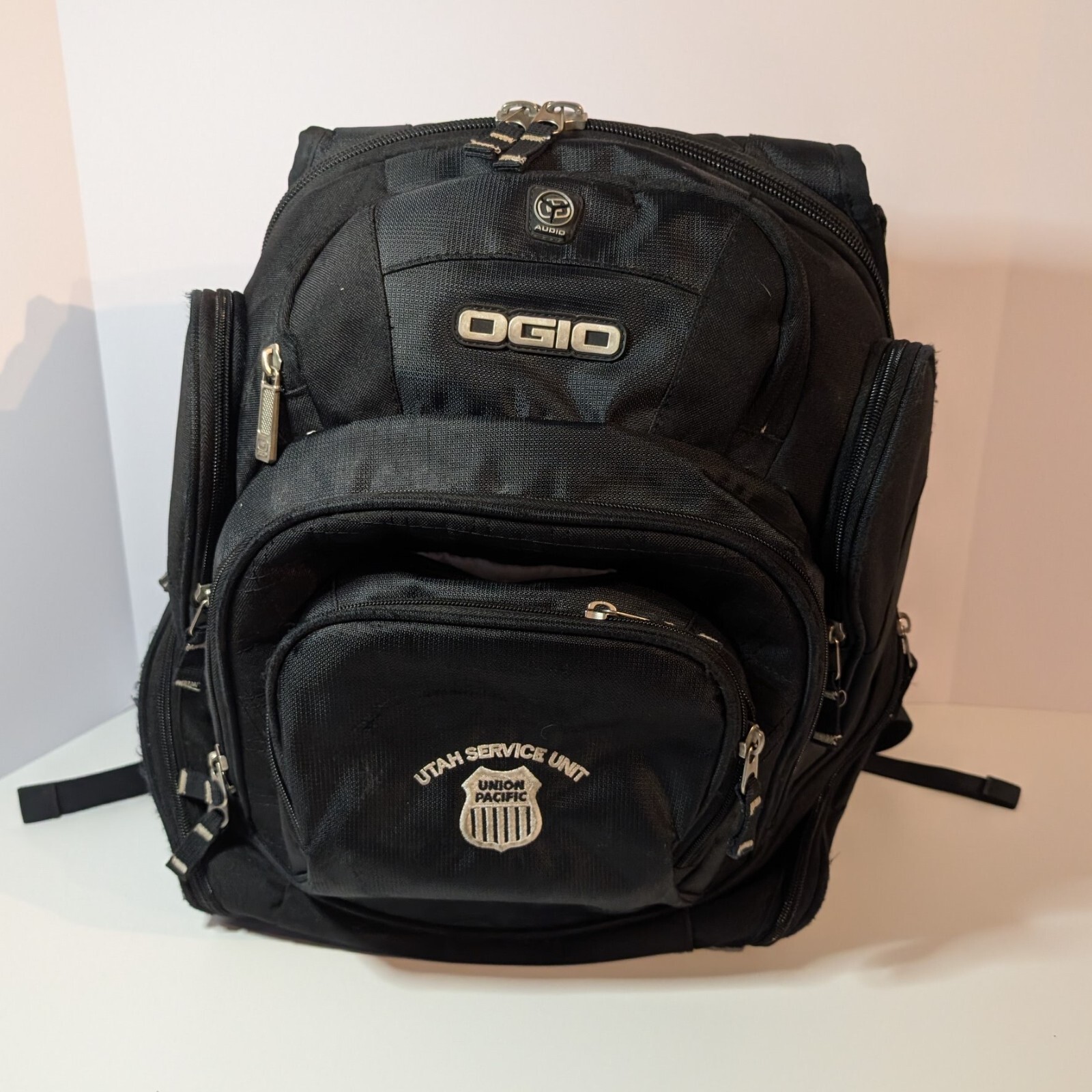 Union Pacific Ogio Mastermind Backpack, Black, Embroidered Logo, Utah, Railroad