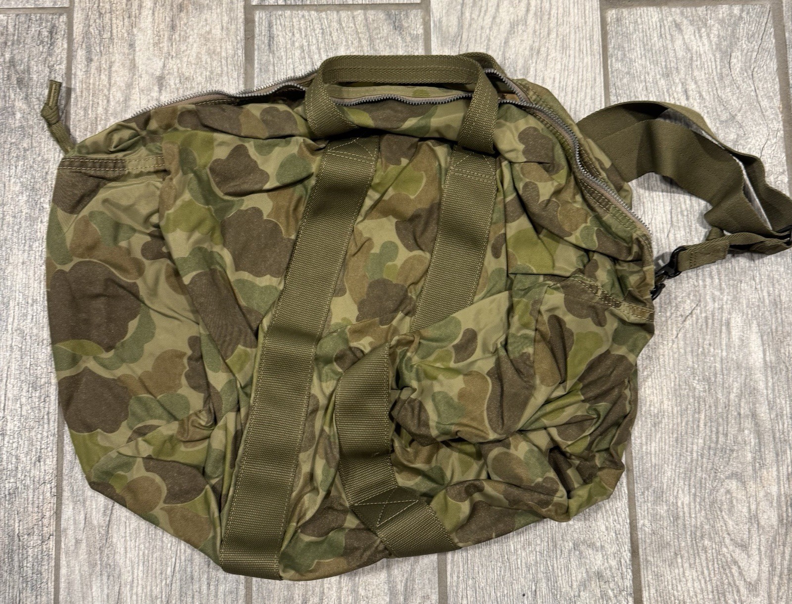 Double RL Vintage Duffle Canvas Leather Weekender Safari Field Bag