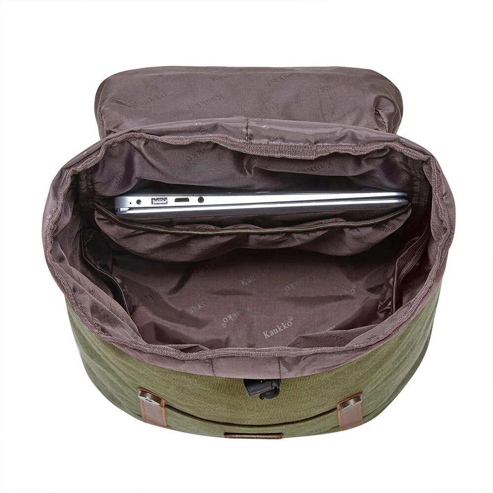 Kaukko Canvas Backpack (Army Green) 18.1L NEW!