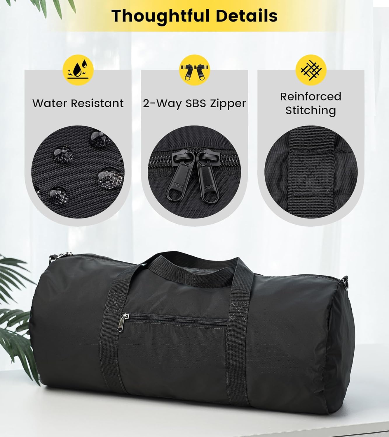 Duffel Bag 20-24-28 Inches Foldable Gym Bag for Men Women Duffle Bag Lightweight