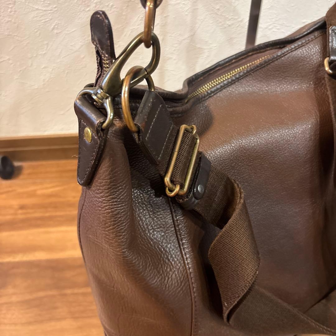 Ultima Tokyo Leather 2WAY Shoulder Bag Brown Men’s Casual Business Authentic