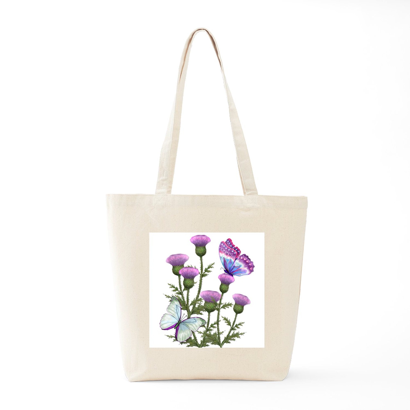 CafePress Thistles And Butterflies Tote Bag (10910249)