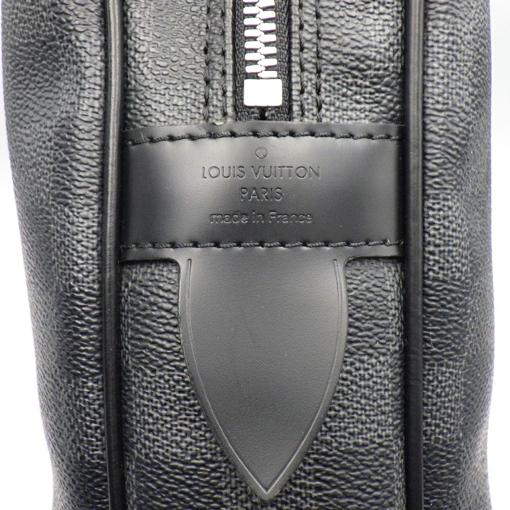 LOUIS VUITTON Porte Document Voyage Briefcase N41125 Damier Graphite Black Gray