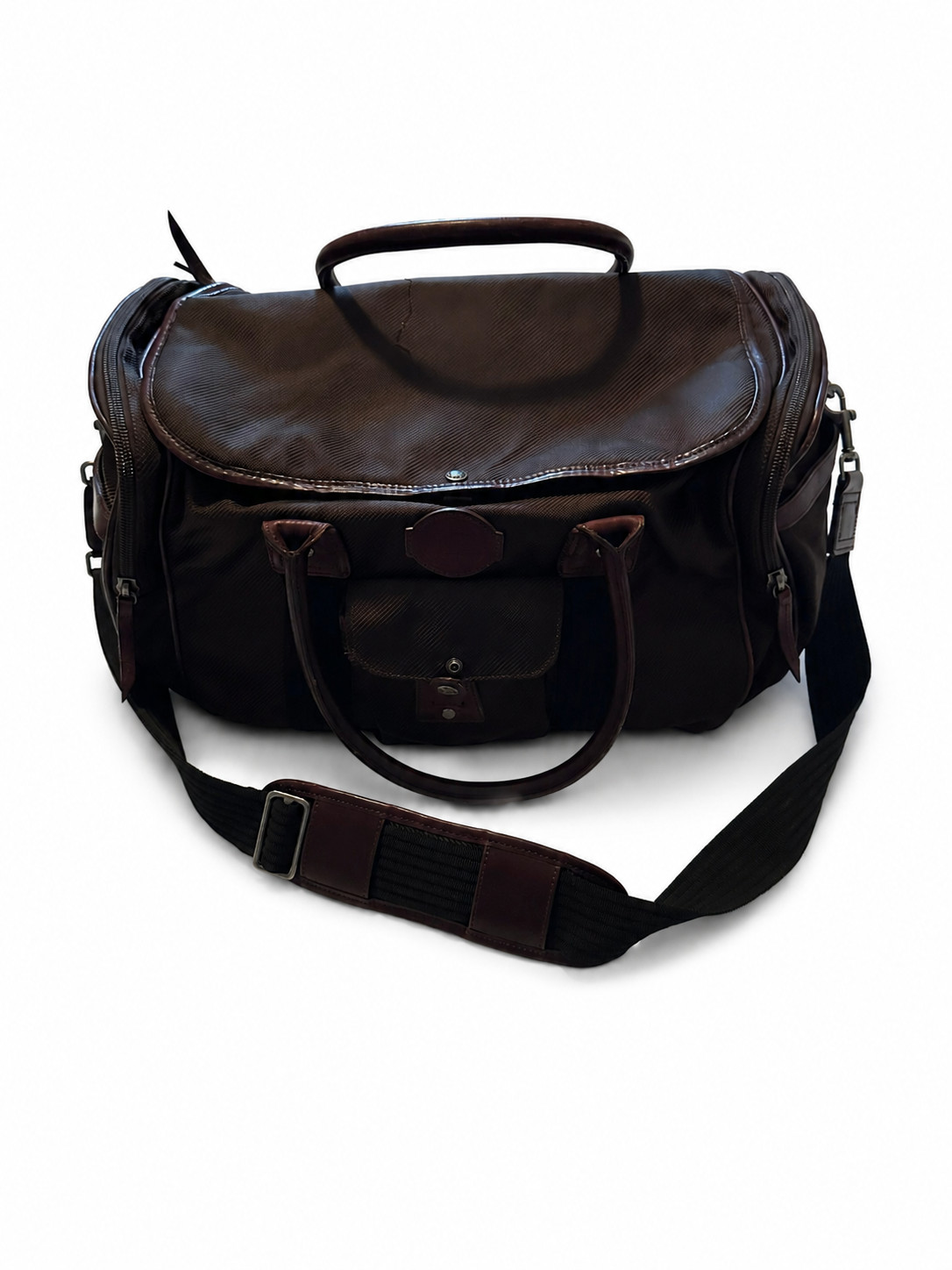 Filson Passage Expedition Small Duffle 73002 Brown Nylon Leather Travel Bag