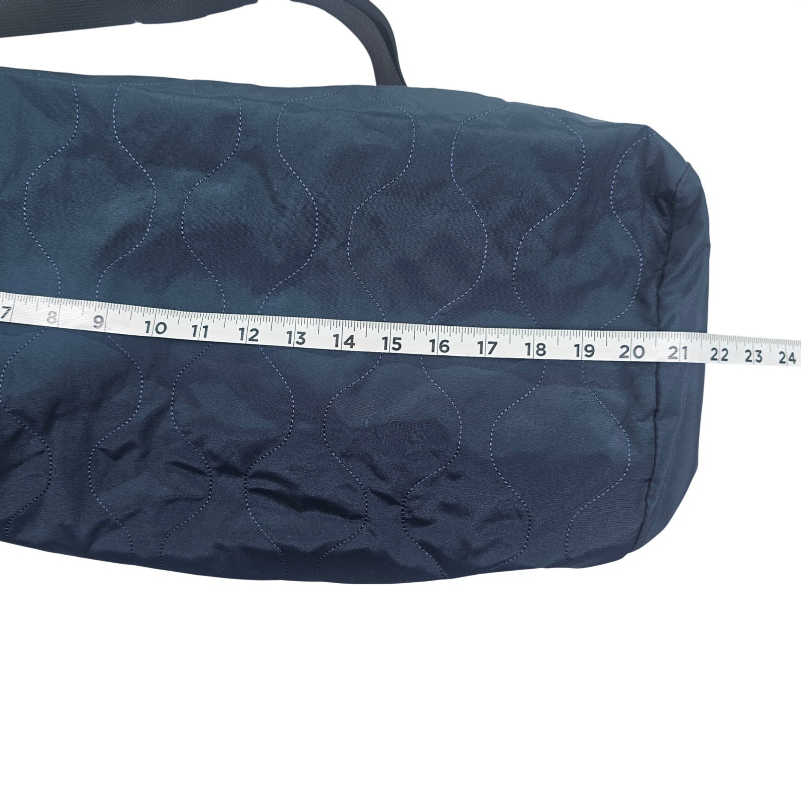 Polo Ralph Lauren Navy Blue Nylon Quilted Duffel Bag Weekender Travel RARE NWT