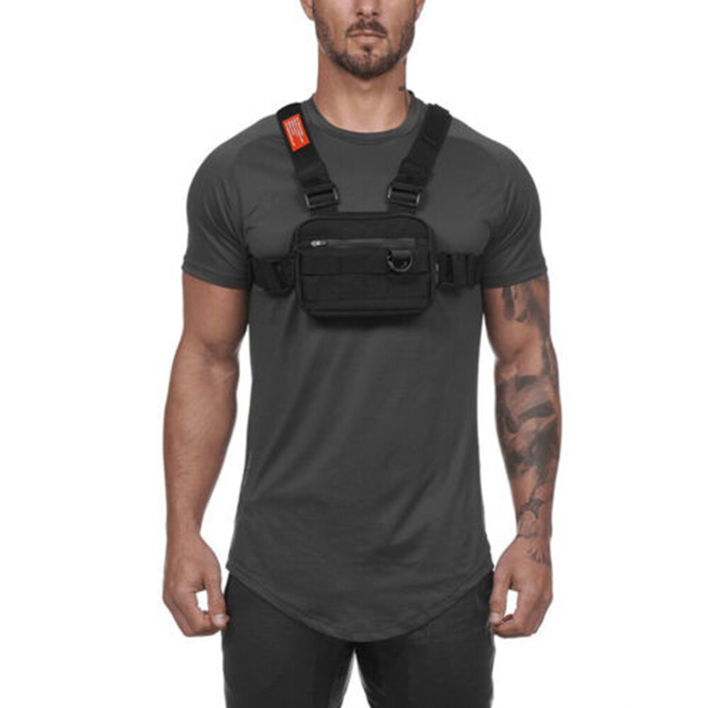 Tactical Combat Chest Rig Bag Front Pouch Recon Pack Sport Protective Vest Bags