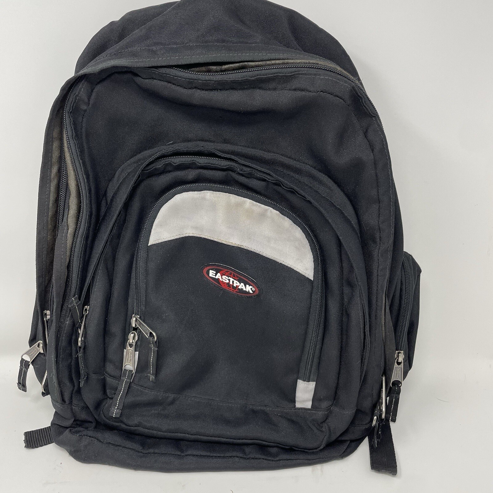 Eastpak Backpack Black & Gray Hiking & School / Many Pockets